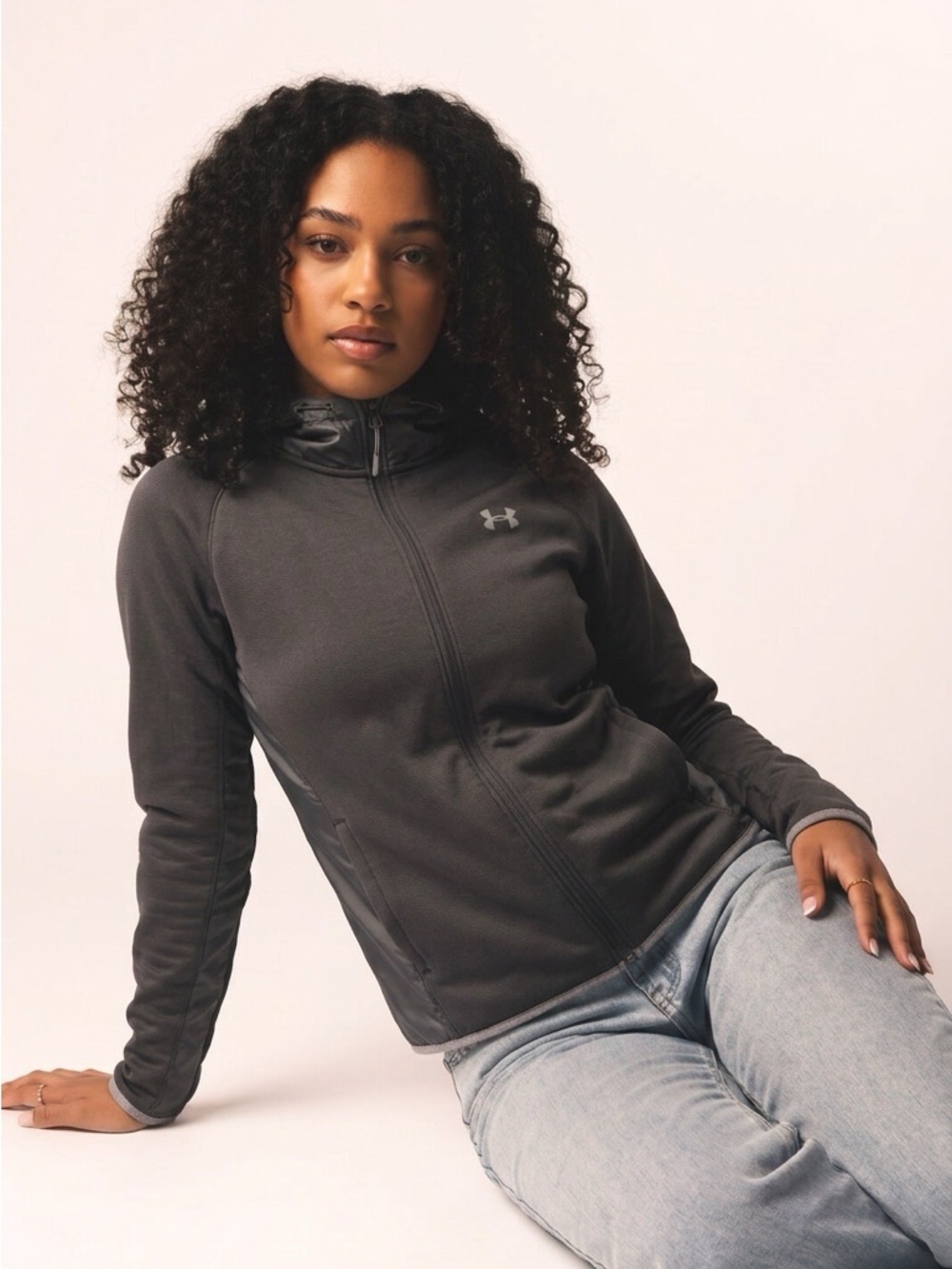 Under Armour Women's Charcoal Gray Full-Zip Hoodie